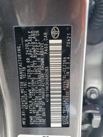 Photo 11 VIN: 4T1B11HK2KU695283 - TOYOTA CAMRY L 