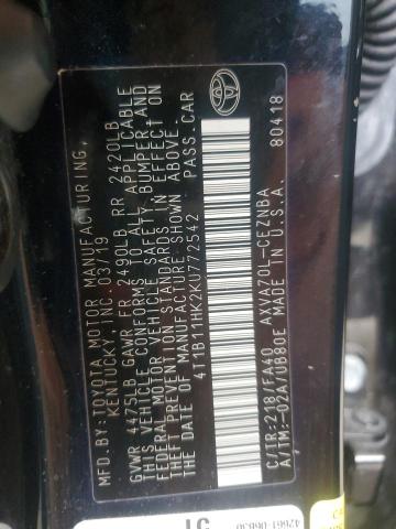 Photo 12 VIN: 4T1B11HK2KU772542 - TOYOTA CAMRY 