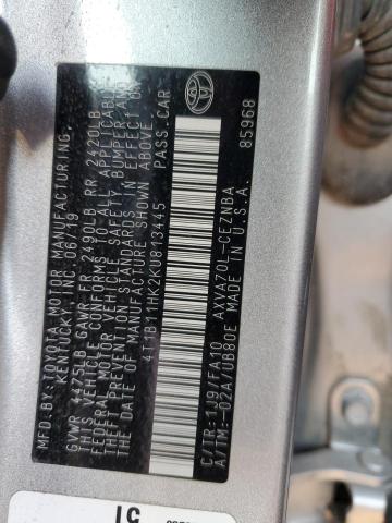 Photo 11 VIN: 4T1B11HK2KU813445 - TOYOTA CAMRY 