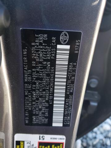 Photo 11 VIN: 4T1B11HK2KU846364 - TOYOTA CAMRY L 