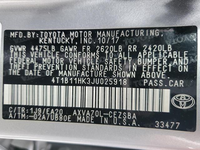 Photo 11 VIN: 4T1B11HK3JU025918 - TOYOTA CAMRY 