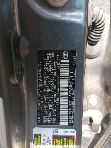 Photo 11 VIN: 4T1B11HK3JU052052 - TOYOTA CAMRY L 