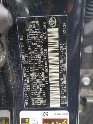 Photo 11 VIN: 4T1B11HK3JU075928 - TOYOTA CAMRY 