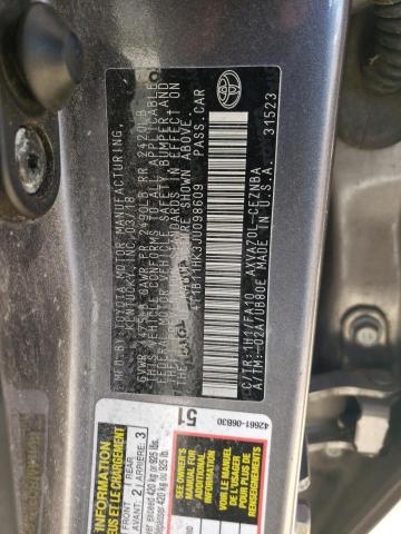 Photo 11 VIN: 4T1B11HK3JU098609 - TOYOTA CAMRY 