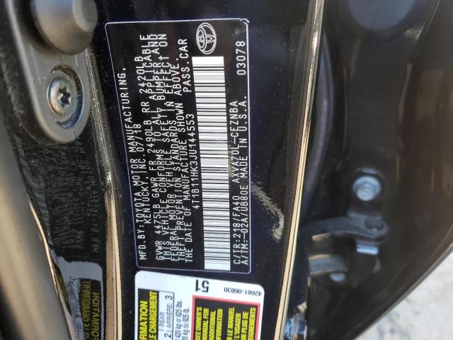 Photo 11 VIN: 4T1B11HK3JU144553 - TOYOTA CAMRY L 