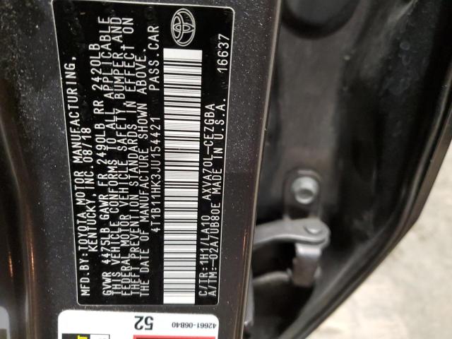 Photo 11 VIN: 4T1B11HK3JU154421 - TOYOTA CAMRY L 