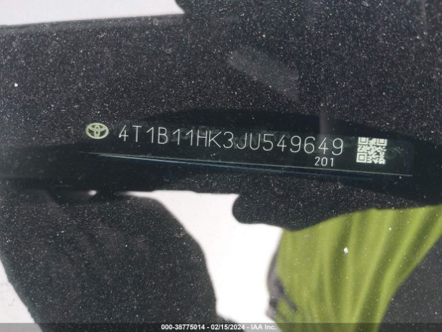 Photo 8 VIN: 4T1B11HK3JU549649 - TOYOTA CAMRY 