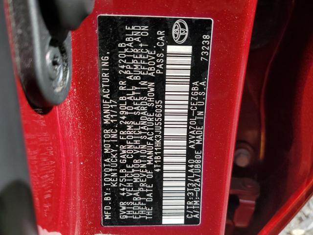 Photo 11 VIN: 4T1B11HK3JU556035 - TOYOTA CAMRY L 