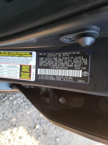 Photo 9 VIN: 4T1B11HK3JU615407 - TOYOTA CAMRY L 