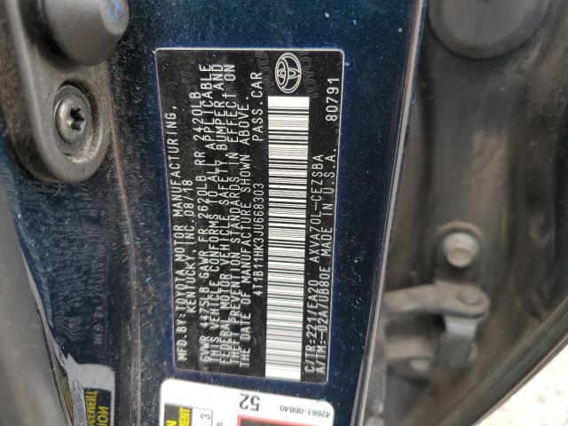 Photo 11 VIN: 4T1B11HK3JU668303 - TOYOTA CAMRY L 