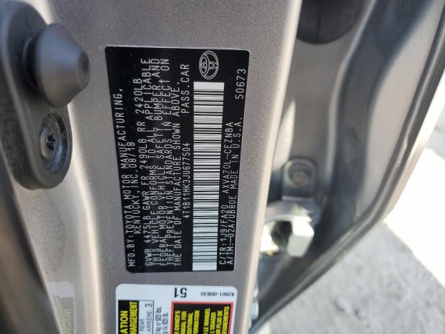 Photo 12 VIN: 4T1B11HK3JU677504 - TOYOTA CAMRY L 