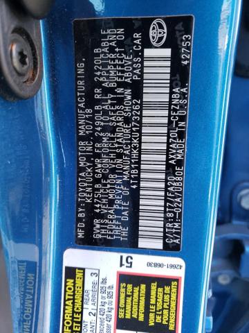 Photo 11 VIN: 4T1B11HK3KU173262 - TOYOTA CAMRY 