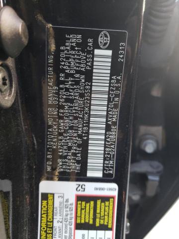 Photo 9 VIN: 4T1B11HK3KU235582 - TOYOTA CAMRY L 