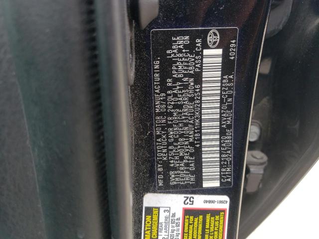 Photo 12 VIN: 4T1B11HK3KU282546 - TOYOTA CAMRY L 