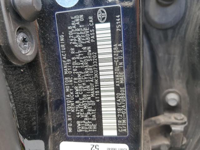 Photo 12 VIN: 4T1B11HK3KU733202 - TOYOTA CAMRY L 