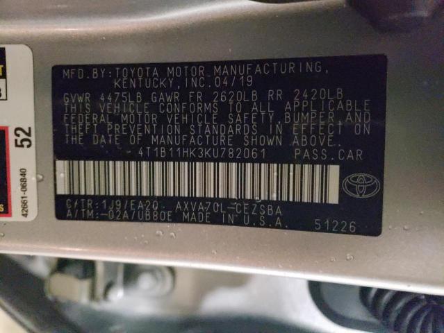 Photo 11 VIN: 4T1B11HK3KU782061 - TOYOTA CAMRY SE 