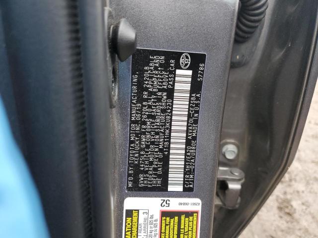 Photo 11 VIN: 4T1B11HK3KU824230 - TOYOTA CAMRY 