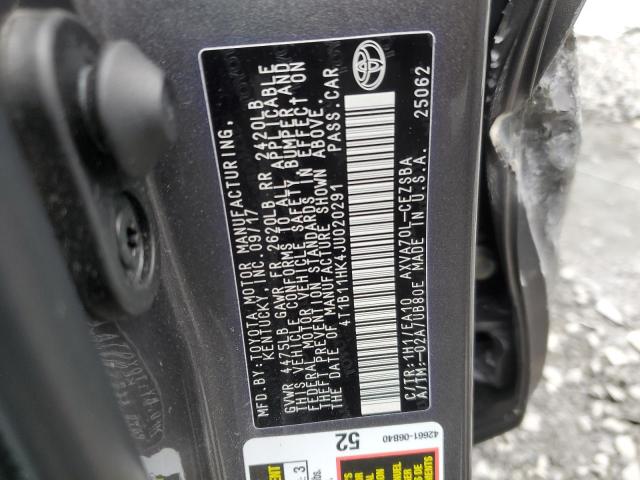 Photo 11 VIN: 4T1B11HK4JU020291 - TOYOTA CAMRY 