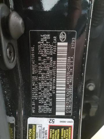 Photo 11 VIN: 4T1B11HK4JU052786 - TOYOTA CAMRY L 