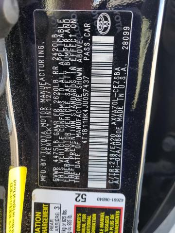 Photo 11 VIN: 4T1B11HK4JU057437 - TOYOTA CAMRY 