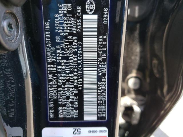 Photo 11 VIN: 4T1B11HK4JU076473 - TOYOTA CAMRY L 