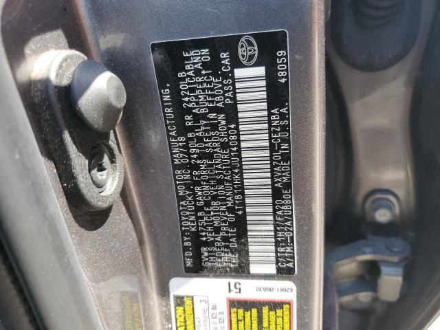 Photo 12 VIN: 4T1B11HK4JU140804 - TOYOTA CAMRY L 