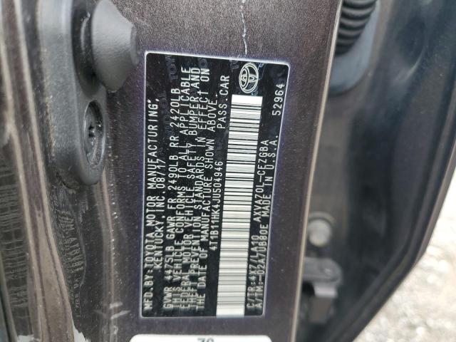 Photo 11 VIN: 4T1B11HK4JU504946 - TOYOTA CAMRY L 