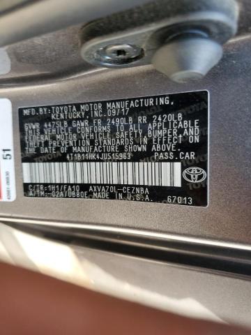 Photo 11 VIN: 4T1B11HK4JU515963 - TOYOTA CAMRY L 