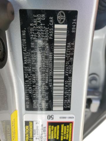 Photo 11 VIN: 4T1B11HK4JU534884 - TOYOTA CAMRY L 