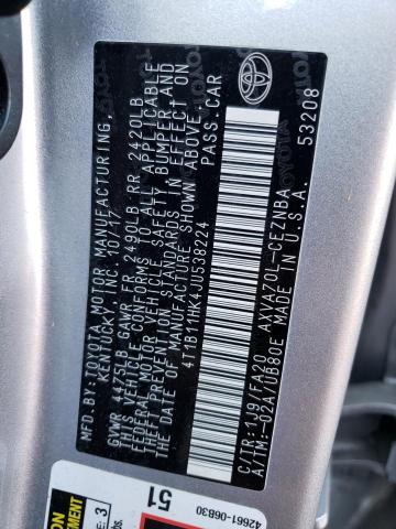 Photo 11 VIN: 4T1B11HK4JU538224 - TOYOTA CAMRY L 