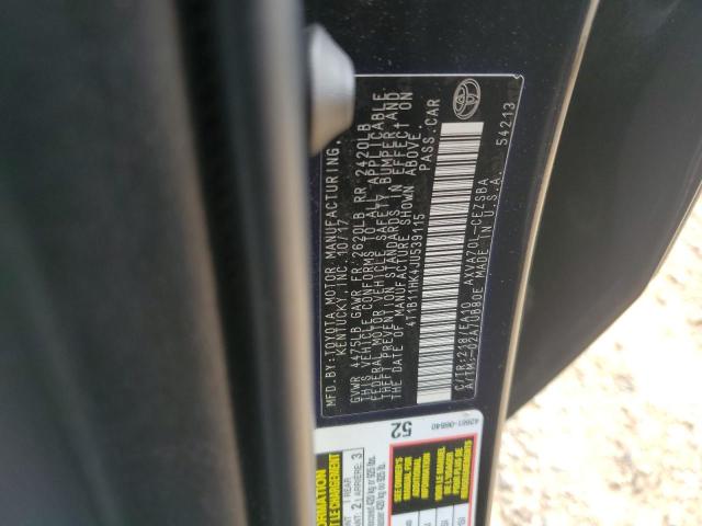 Photo 11 VIN: 4T1B11HK4JU539115 - TOYOTA CAMRY L 