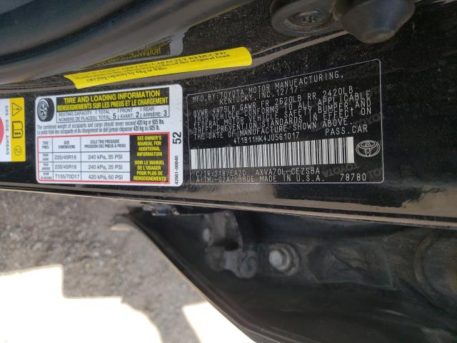 Photo 9 VIN: 4T1B11HK4JU561017 - TOYOTA CAMRY L 