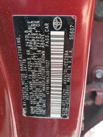 Photo 11 VIN: 4T1B11HK4JU611527 - TOYOTA CAMRY L 