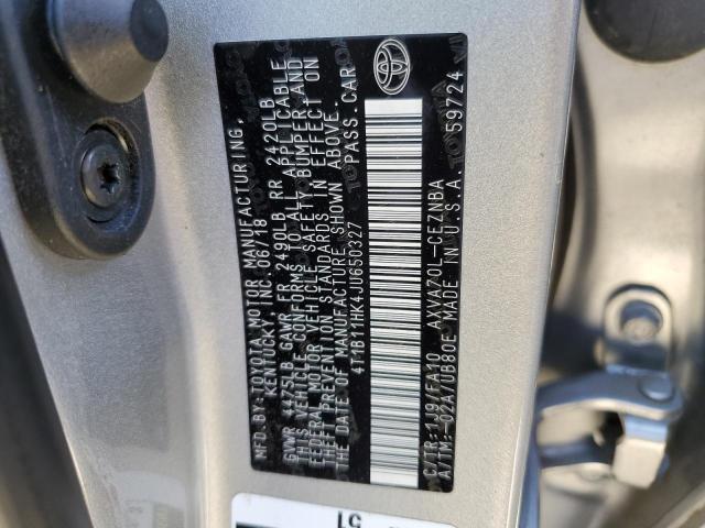 Photo 11 VIN: 4T1B11HK4JU650327 - TOYOTA CAMRY L 