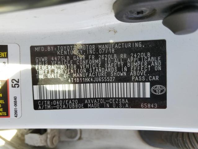 Photo 11 VIN: 4T1B11HK4JU655527 - TOYOTA CAMRY L 