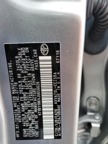 Photo 11 VIN: 4T1B11HK4JU656628 - TOYOTA CAMRY L 