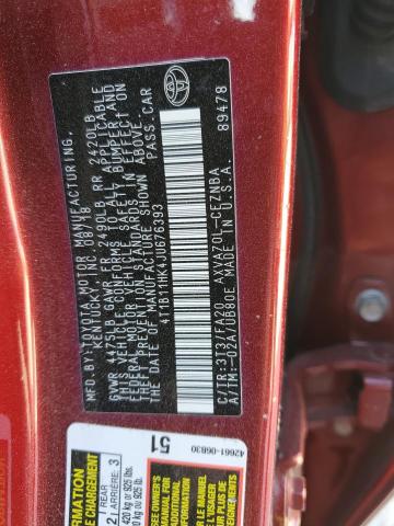 Photo 12 VIN: 4T1B11HK4JU676393 - TOYOTA CAMRY L 