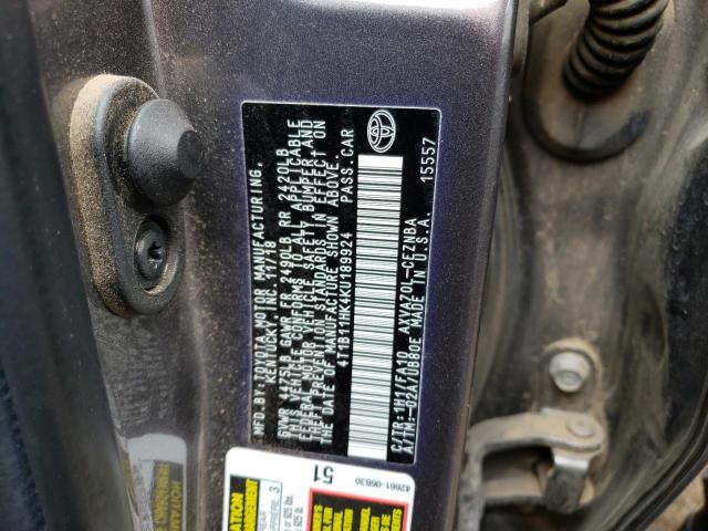 Photo 12 VIN: 4T1B11HK4KU189924 - TOYOTA CAMRY L 