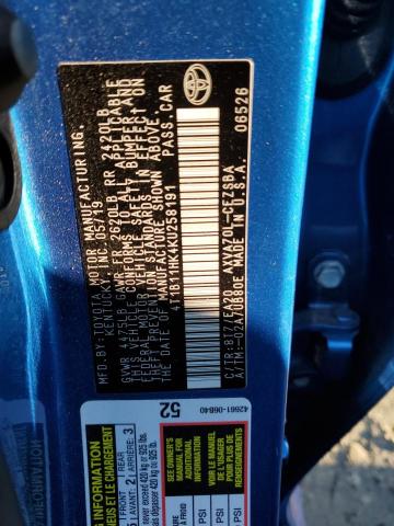 Photo 11 VIN: 4T1B11HK4KU258191 - TOYOTA CAMRY 