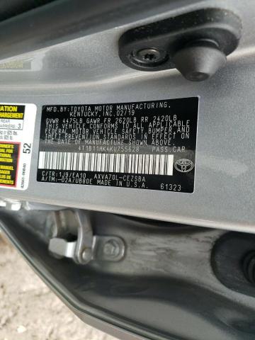 Photo 12 VIN: 4T1B11HK4KU755628 - TOYOTA CAMRY 