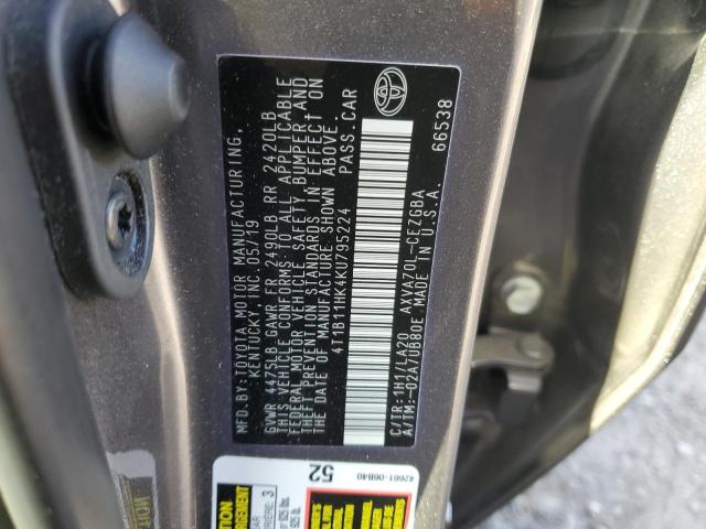 Photo 12 VIN: 4T1B11HK4KU795224 - TOYOTA CAMRY 