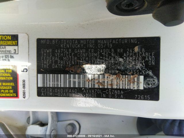 Photo 8 VIN: 4T1B11HK4KU800891 - TOYOTA CAMRY 