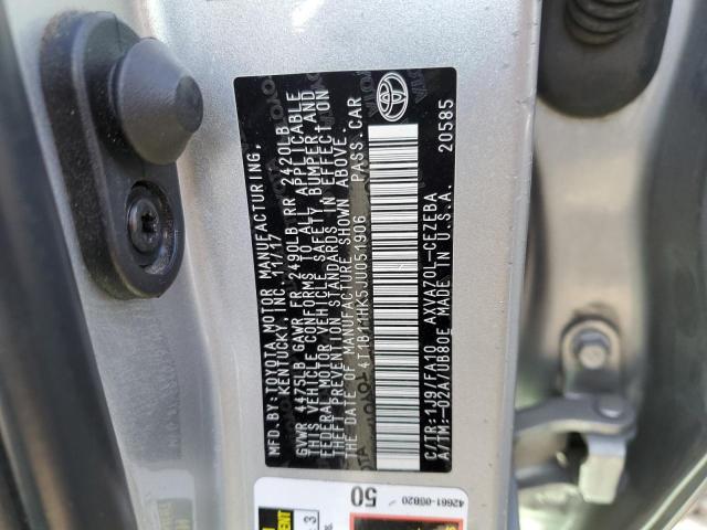 Photo 11 VIN: 4T1B11HK5JU051906 - TOYOTA CAMRY 