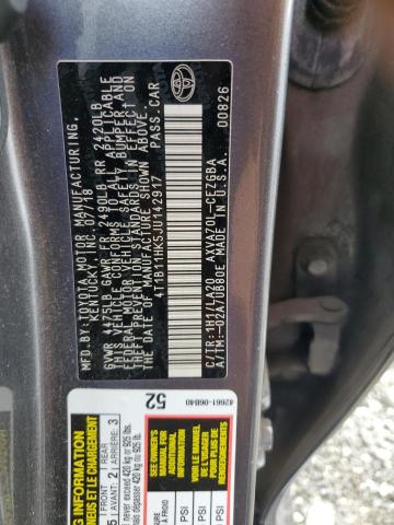 Photo 11 VIN: 4T1B11HK5JU142917 - TOYOTA CAMRY L 