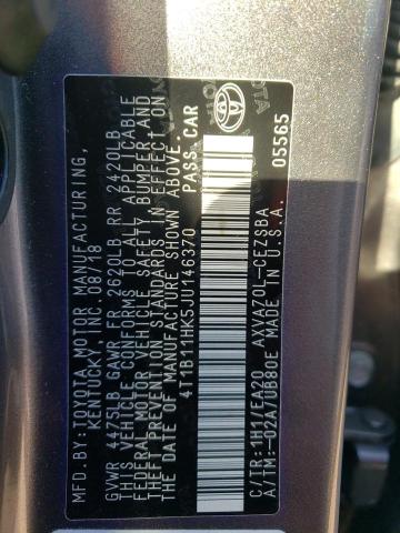 Photo 9 VIN: 4T1B11HK5JU146370 - TOYOTA CAMRY L 