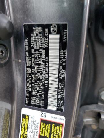 Photo 11 VIN: 4T1B11HK5JU543450 - TOYOTA CAMRY L 