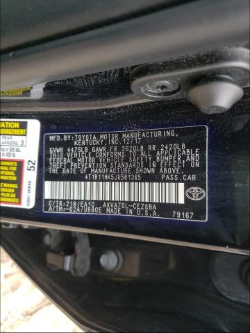 Photo 9 VIN: 4T1B11HK5JU561365 - TOYOTA CAMRY L 