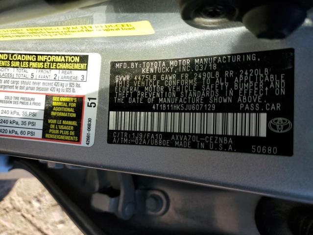 Photo 11 VIN: 4T1B11HK5JU607129 - TOYOTA CAMRY 