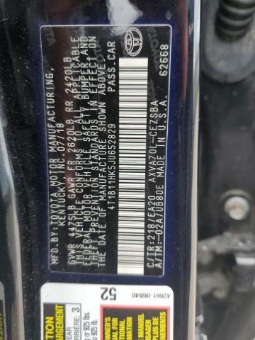 Photo 11 VIN: 4T1B11HK5JU652829 - TOYOTA CAMRY L 