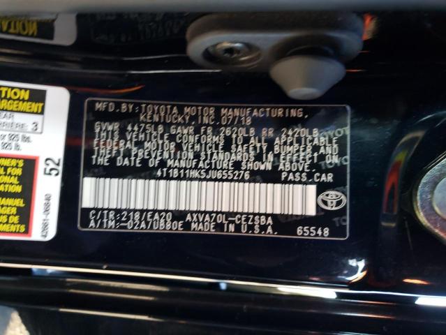 Photo 11 VIN: 4T1B11HK5JU655276 - TOYOTA CAMRY L 